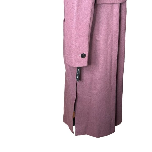Kenneth Cole Jacket Womens 10 Pink Wool Blend Trench Double Breasted Coat - Picture 11 of 16